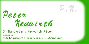 peter neuvirth business card
